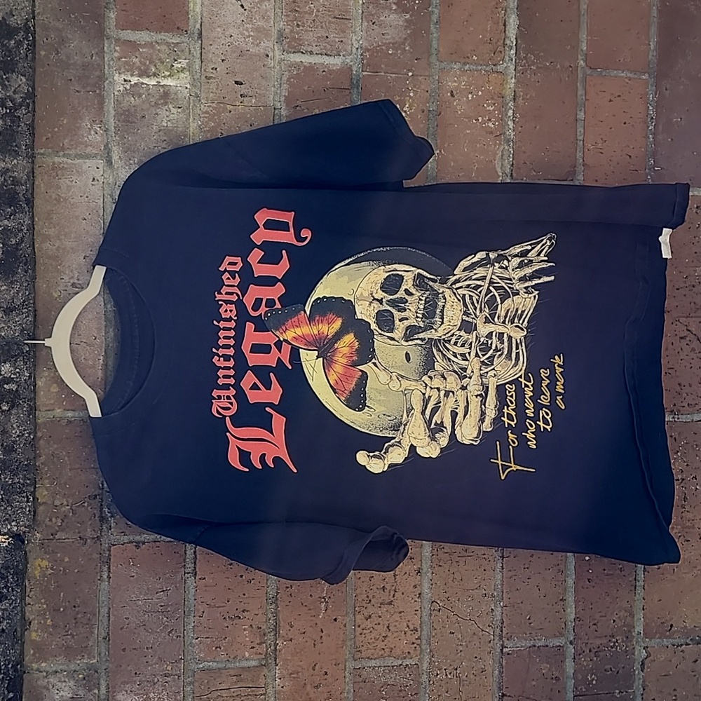 Unfinished Legacy, Skeleton & Butterfly Tshirt